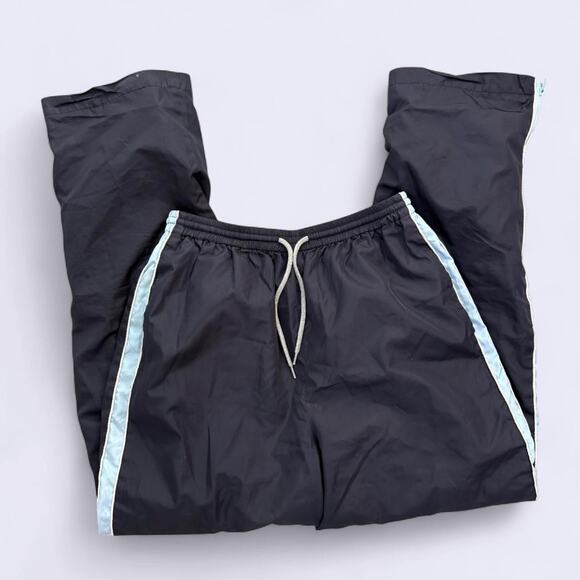 00s navy track pants with light blue stripe by Fuda - Picture 1 of 1